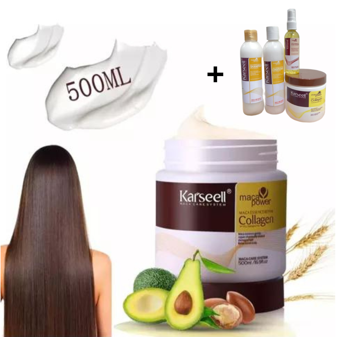 [4 PRODUCTOS POR PRECIO DE 1]✨ MASCARILLA CAPILAR KARSEELL + KIT USO DIARIO ✨ ¡Cabello Suave, Brillante y Sin Frizz! ✨